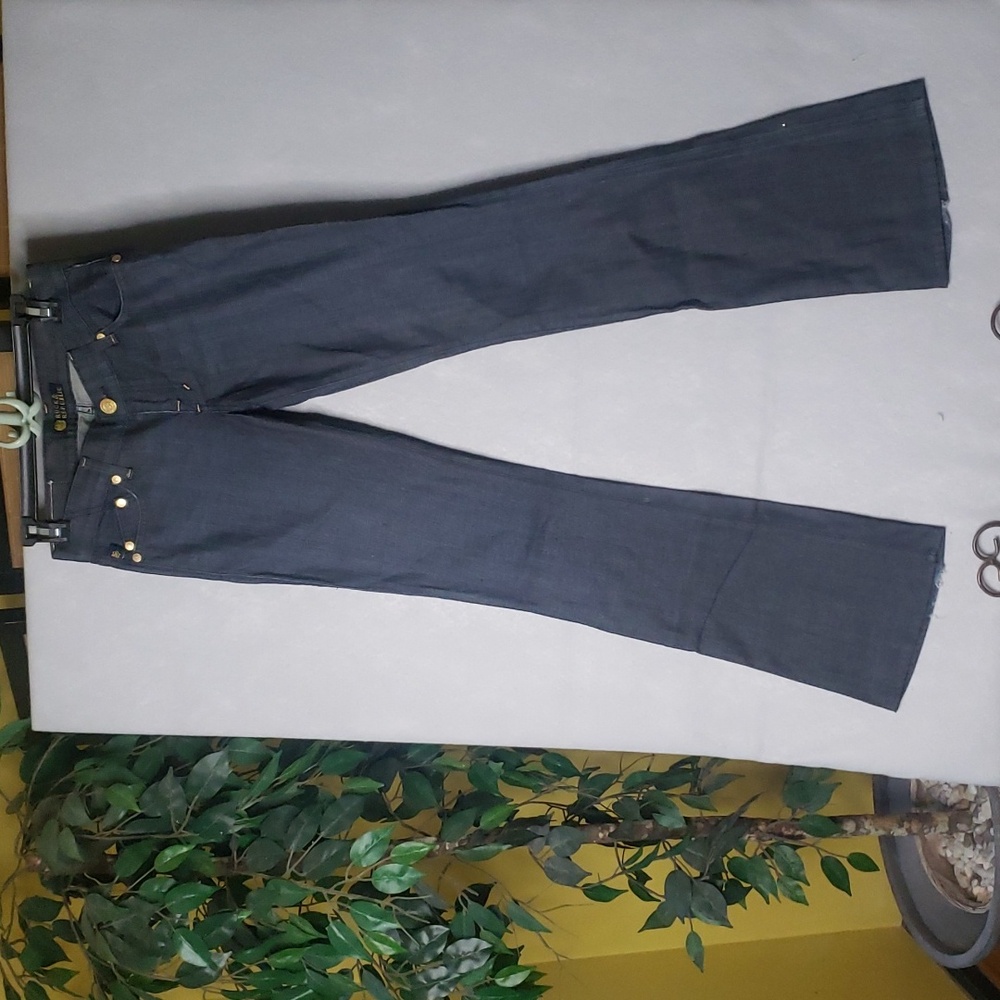 ROCK & REPUBLIC Gold Studded Signature Jeans for Women Dark Wash EUC Size 26